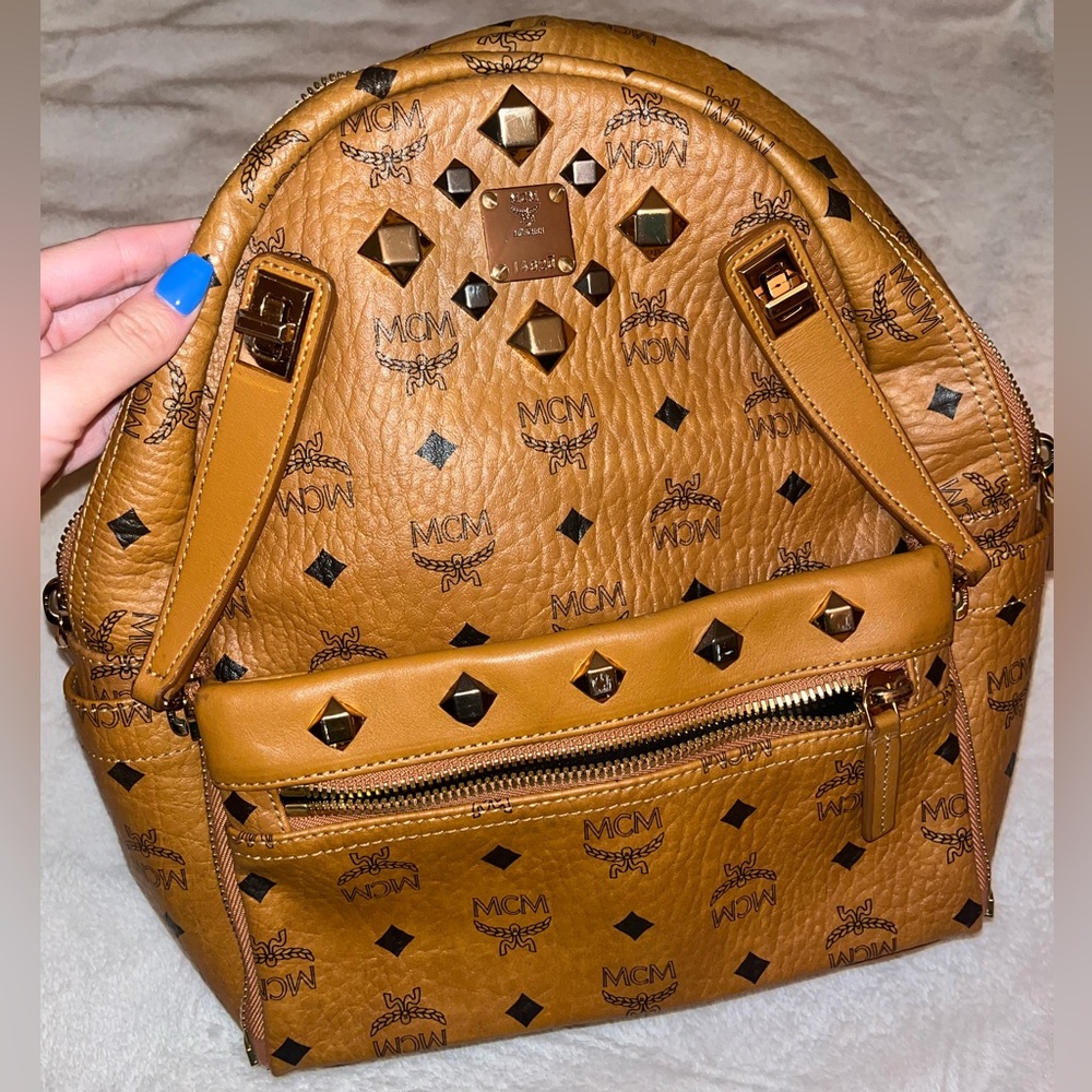 Studed Mcm Backpack - image 4